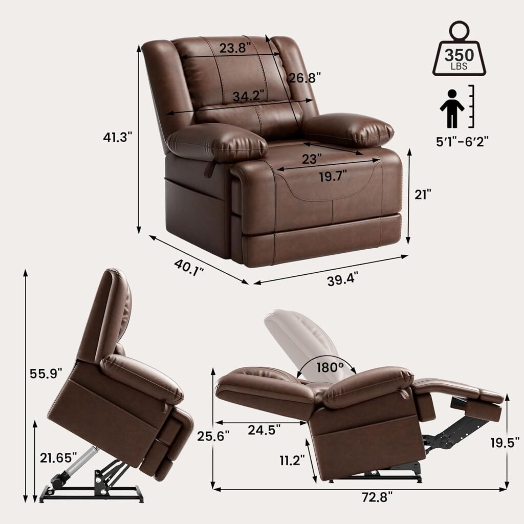 Electric Recliners Chair Elderly Adult Ergonomic Lay Flat Power Lift Chair With Massage And Heating Usb Ports And Remote 3 1024x1024