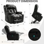 Electric Recliners Chair Elderly Adult Ergonomic Power Lift Recliner Chair With Massage And Heat Breathable Leather 2 Cu 1 150x150