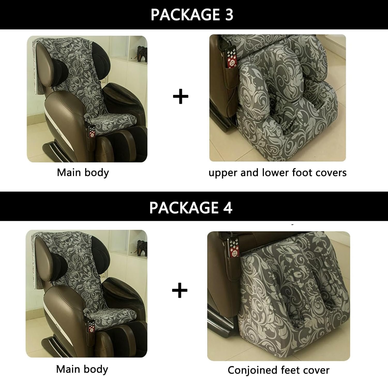 Full Body Shiatsu Zero Gravity Chair Covers, Massage Recliner Chair dustproof Cover, Super Soft Stretch Fabric Dustproof Cover,Main Body