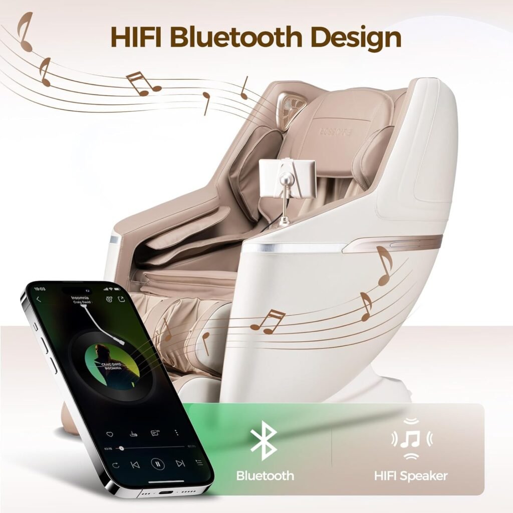 Full Body SL Track Massage Chair, 2024 3D Zero Gravity Shiatsu Massage Recliner, APP Control, Body Scanning, HiFi Bluetooth Heated Message Chair