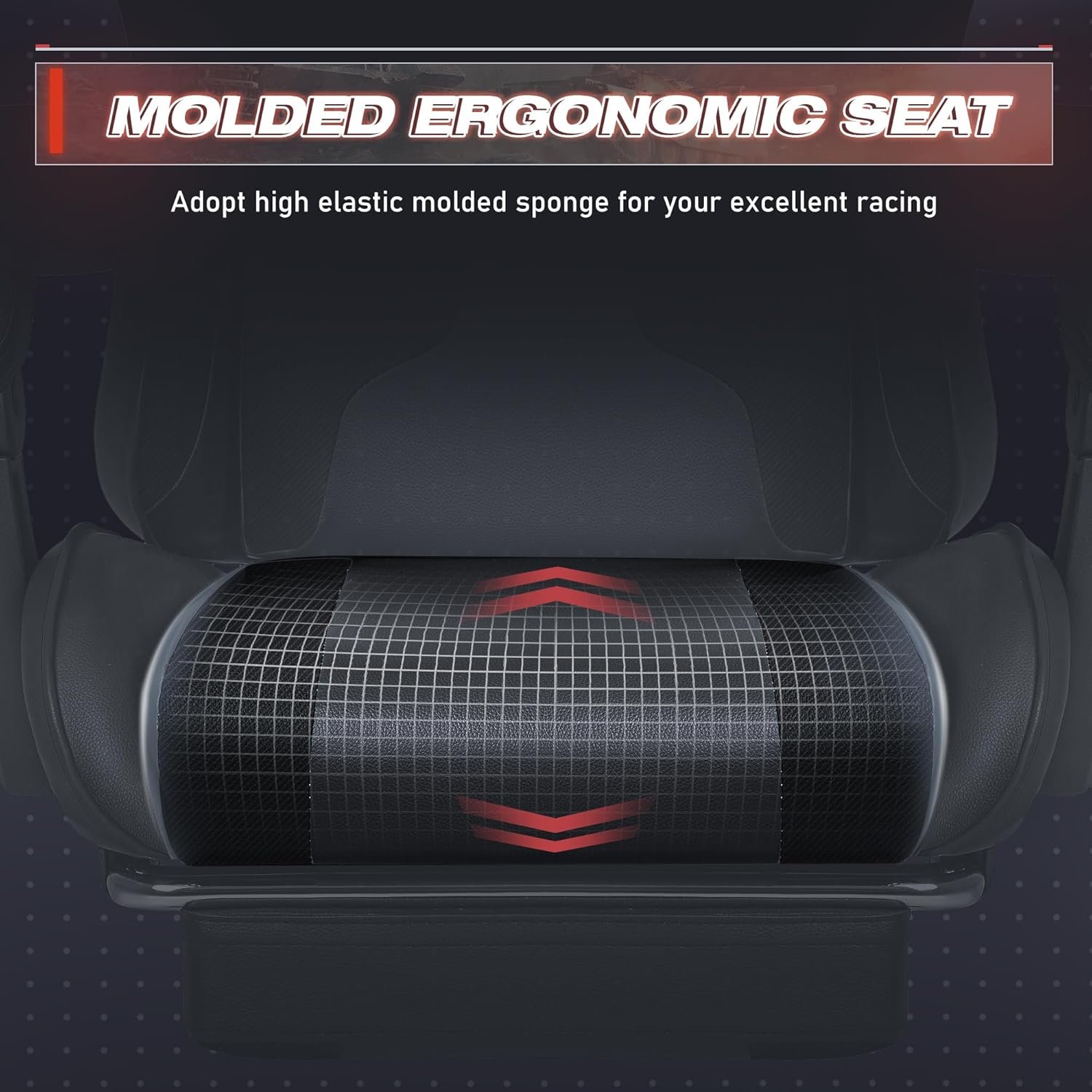 Furmax Gaming Chair, Video Game Chair with Footrest and Massage Lumbar Support, Swivel Seat Height Adjustable Computer Chair with Headrest, Racing E-Sport Gamer Chair (Black)