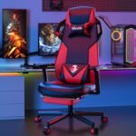 Gaming Chair Computer Chair With Footrest And Lumbar Support Pu Leather High Back Adjustable Game Chair With Adjustable 150x150