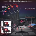 Gaming Chair Massage With Led Rgb Lights And Footrest Ergonomic Computer Gaming Chair With High Back Video Game Chair Wi 1 150x150
