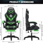 Gaming Chair With Massage And Led Rgb Lights Ergonomic Computer Chair With Footrest High Back Video Game Chair With Adju 3 150x150