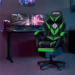 Gaming Chair With Massage Ergonomic Computer Chair With Footrest Reclining Video Game Chair For Boys With Adjustable Arm 2 150x150