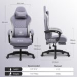 Gtplayer Gaming Chair Computer Office Chair With Pocket Spring Cushion Linkage Armrests And Footrest High Back Ergonomic 1 150x150