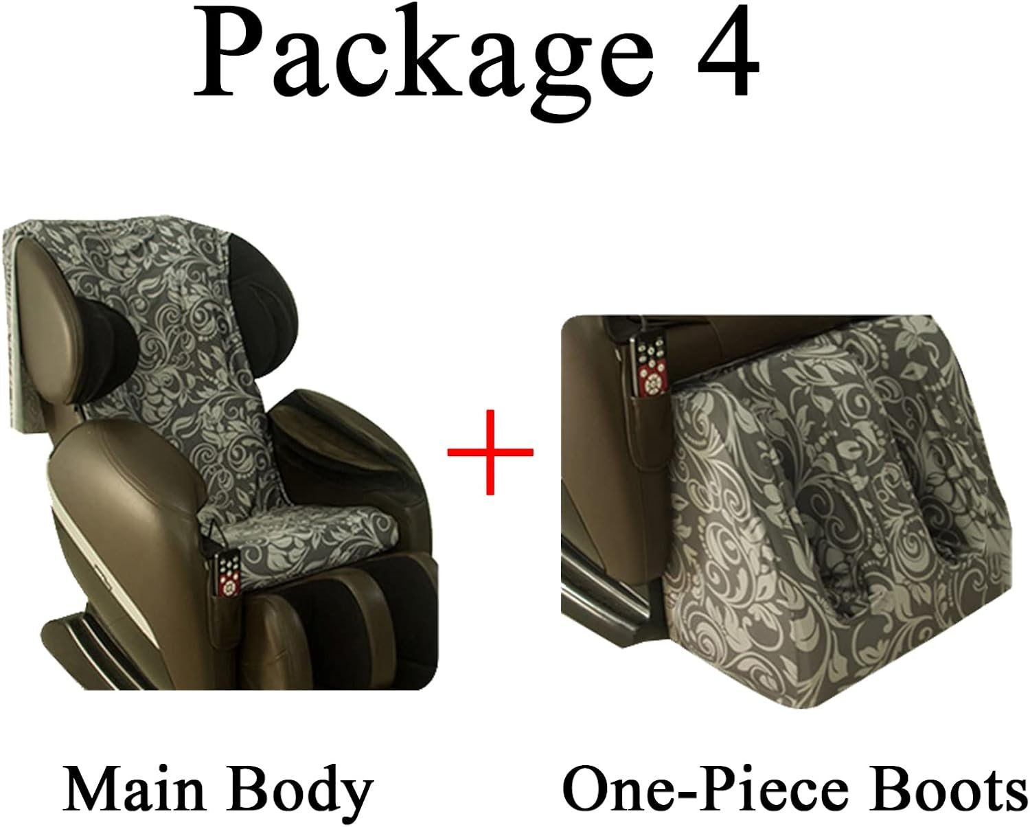 Massage Chair Protector Cover, Full Body Shiatsu Massage Chair Protective Cover Washable Dustproof Stretch Fabric Universal Massage Chair Cover,Red,Package 1