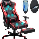 Massage Gaming Chair 7 Point Office Chair With Footrest And Lumbar Support Adjustable Seat Height Ergonomic Thickened An 4 150x150