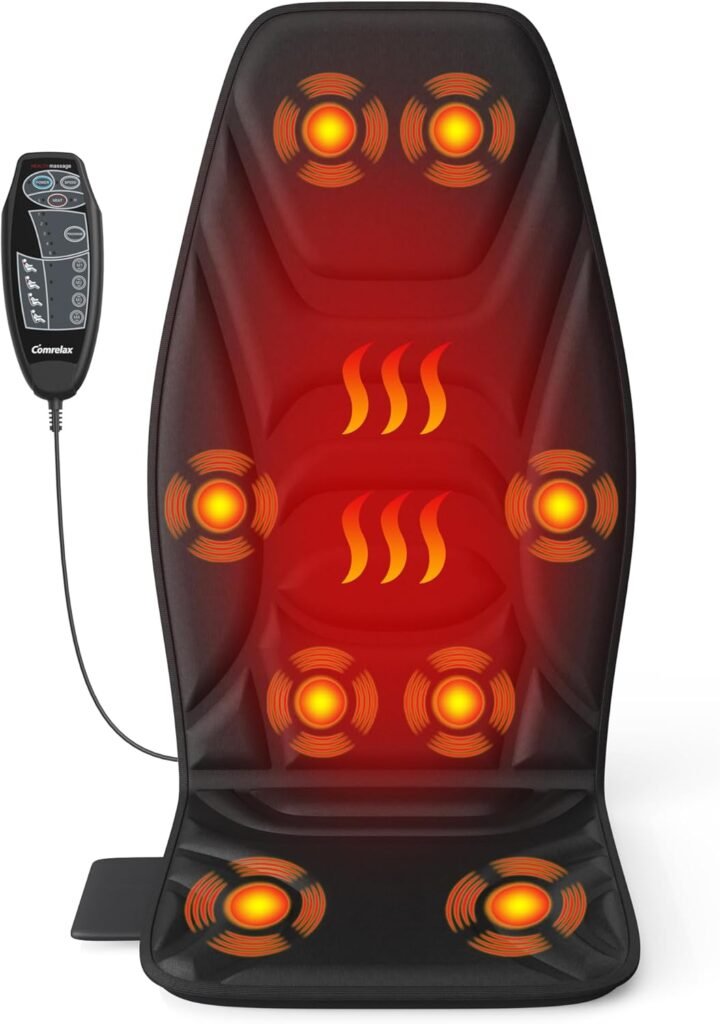 Massage Seat Cushion With Heat Back Massager For Pain Relief Deep Tissue Vibration Massage Chair Pad Chair Massager For 720x1024