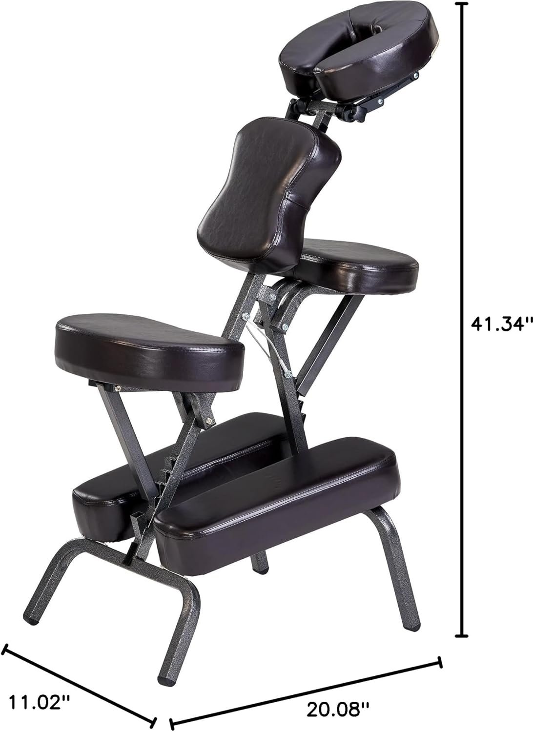 Master Massage Bedford Massage Chair Full Body Portable - Lightweight Massage Chair with Carrying Bag - Tattoo Chair Height Adjustable Folding Chair Face Cradle Salon Massage Chair SPA (Coffee)