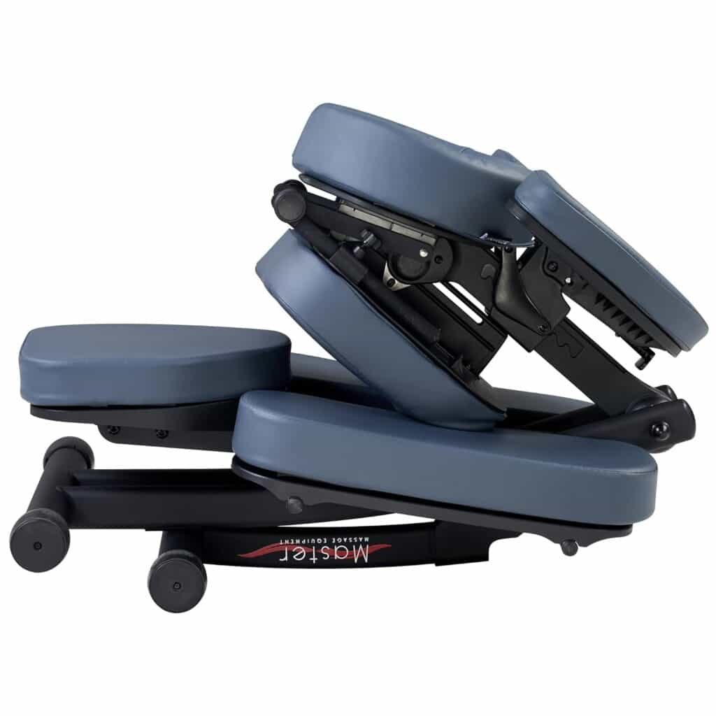 Master Massage Rio Portable Massage Chair - Royal Blue, Lightweight 24 lbs, Aluminum Foldable Frame, Fully Adjustable