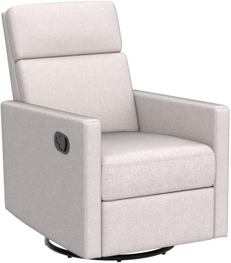 Merax Modern Upholstered Recliner Chair with Thick Seat Cushion and Backrest Swiel Accent Armchair for Living Room, Bedroom, Home Office Beige
