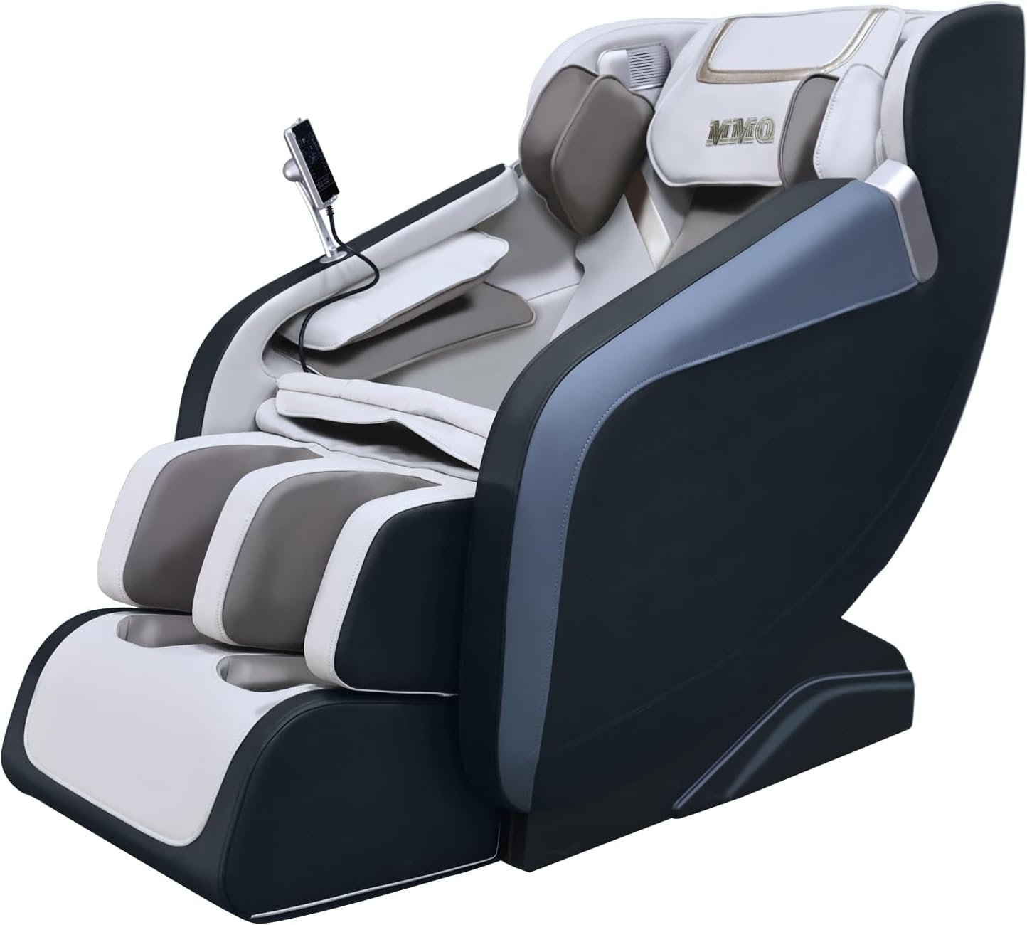 MMQ Massage Chair Zero Gravity Full Body-Electric Shiatsu Recliner with Back Heating and Foot Roller，Built-in Bluetooth Speakers for Home and Office，Plug and Play (Brownish Black)