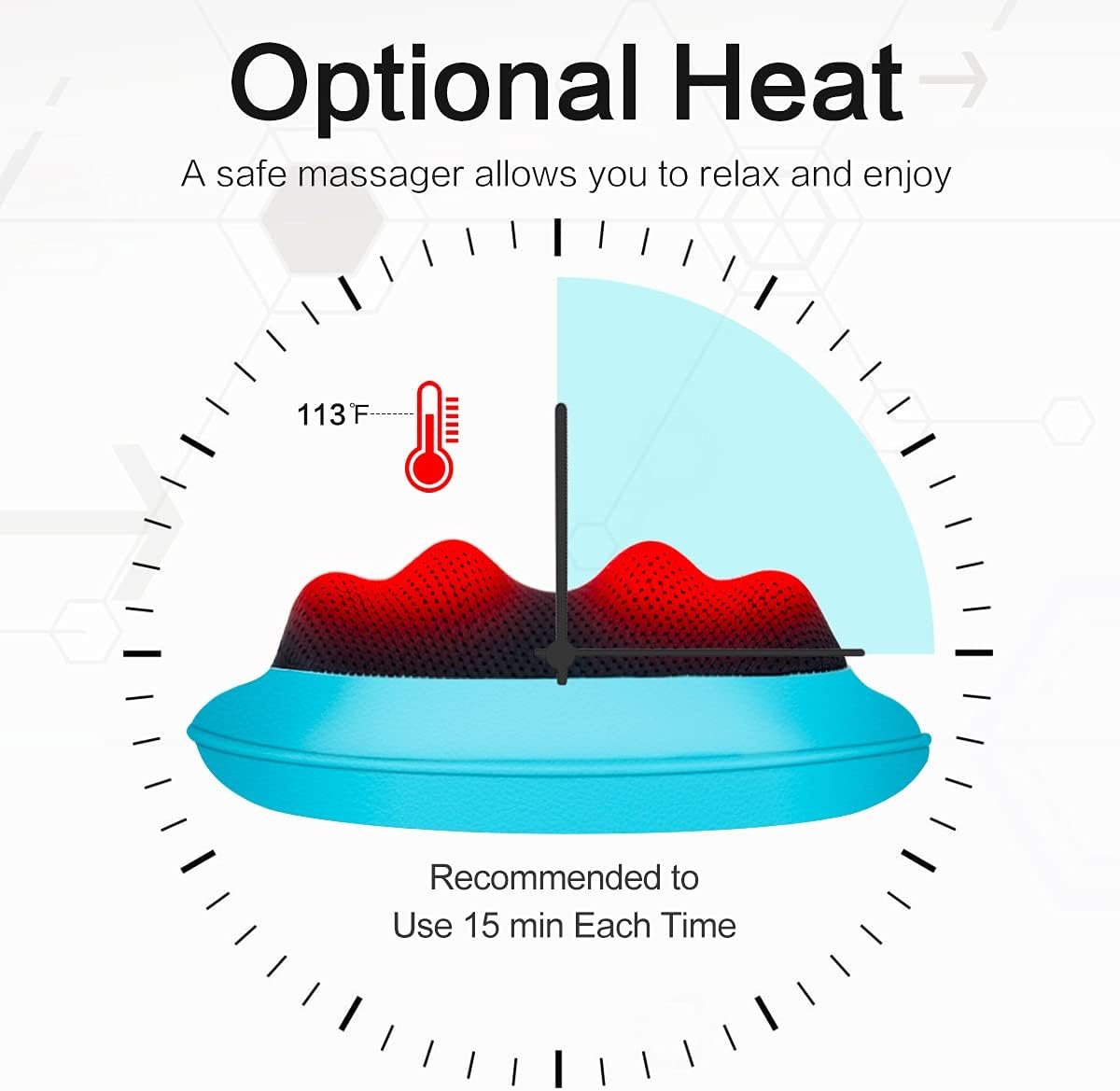 Mo Cuishle Back Massager with Heat, Shiatsu Back and Neck Massager, Electric Shoulder Massager, Kneading Massager Back, Relax Back Pain, Neck Pain, Massage Pillow for Back, Neck, Leg
