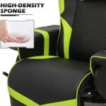 Monibloom Massage Gaming Chair Adjustable Pu Leather Ergonomic With Speakers Massage Function Purple 4 150x150