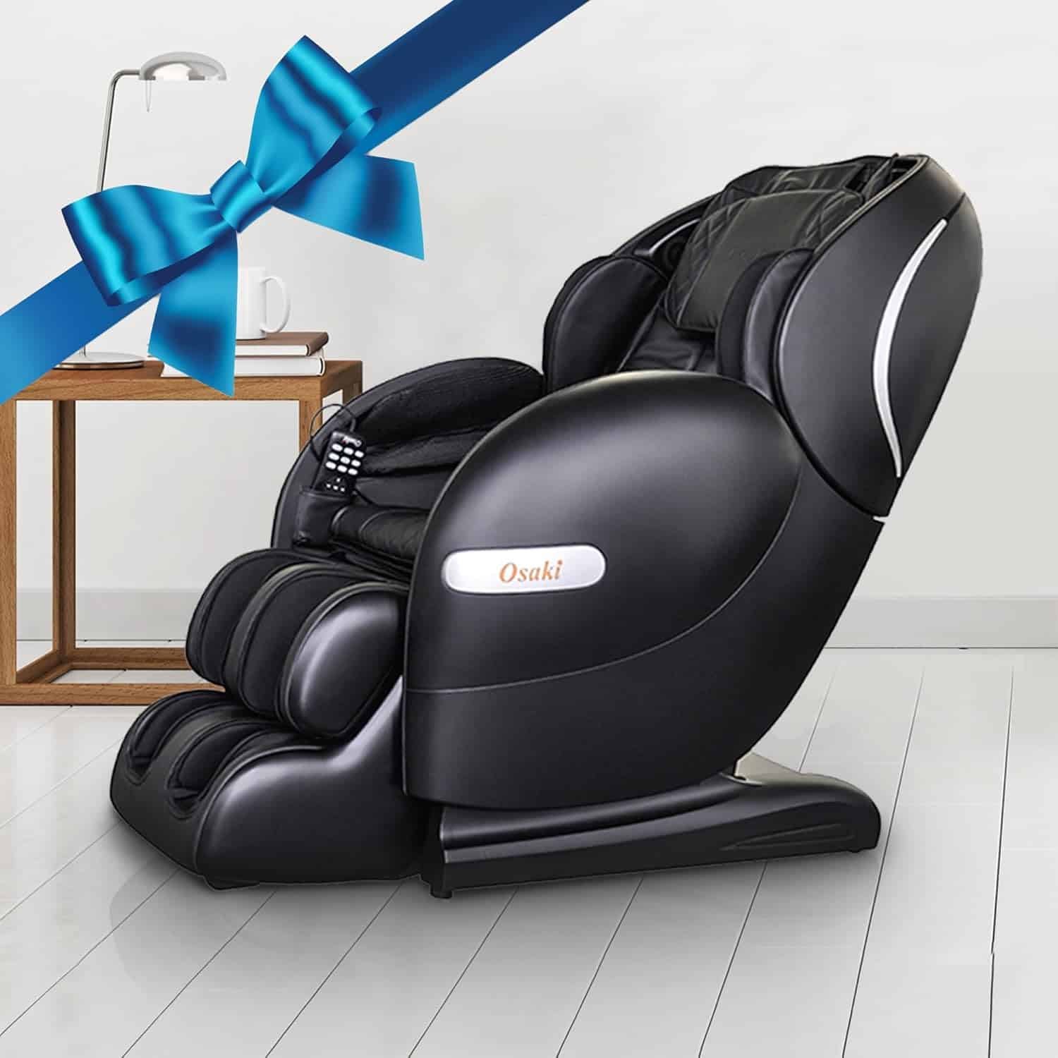 Osaki Zero Gravity Space Saving Bluetooth Connection for Speaker 9 Unique Auto-Programs 4 Styles OS Monarch 3D L Track Massage Chair, One Size Fits All,Polyurethane, Black