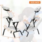 Portable Massage Chair Foldable Light Weight Tattoo Chairs Wcarring Bag Pu Leather Height Adjustable Chair Massage Thera 2 150x150