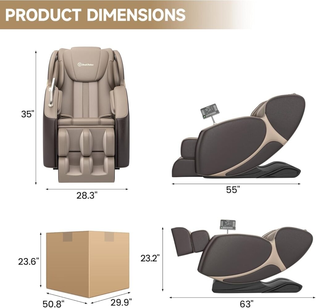 Real Relax 2024 Full Body Massage Chair Shiatsu Massage Chair Zero Gravity Recliner With 6 Auto Massage Modes Heating Fu 2 1024x999
