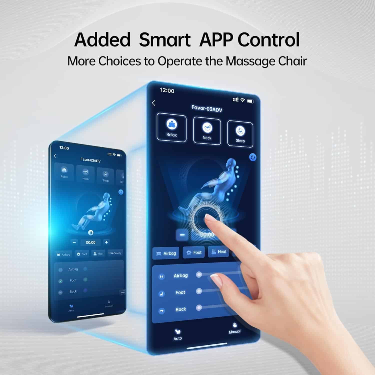 Real Relax 2024 Massage Chair of Dual-core S Track, Full Body Massage Recliner of Zero Gravity with APP Control, Brown