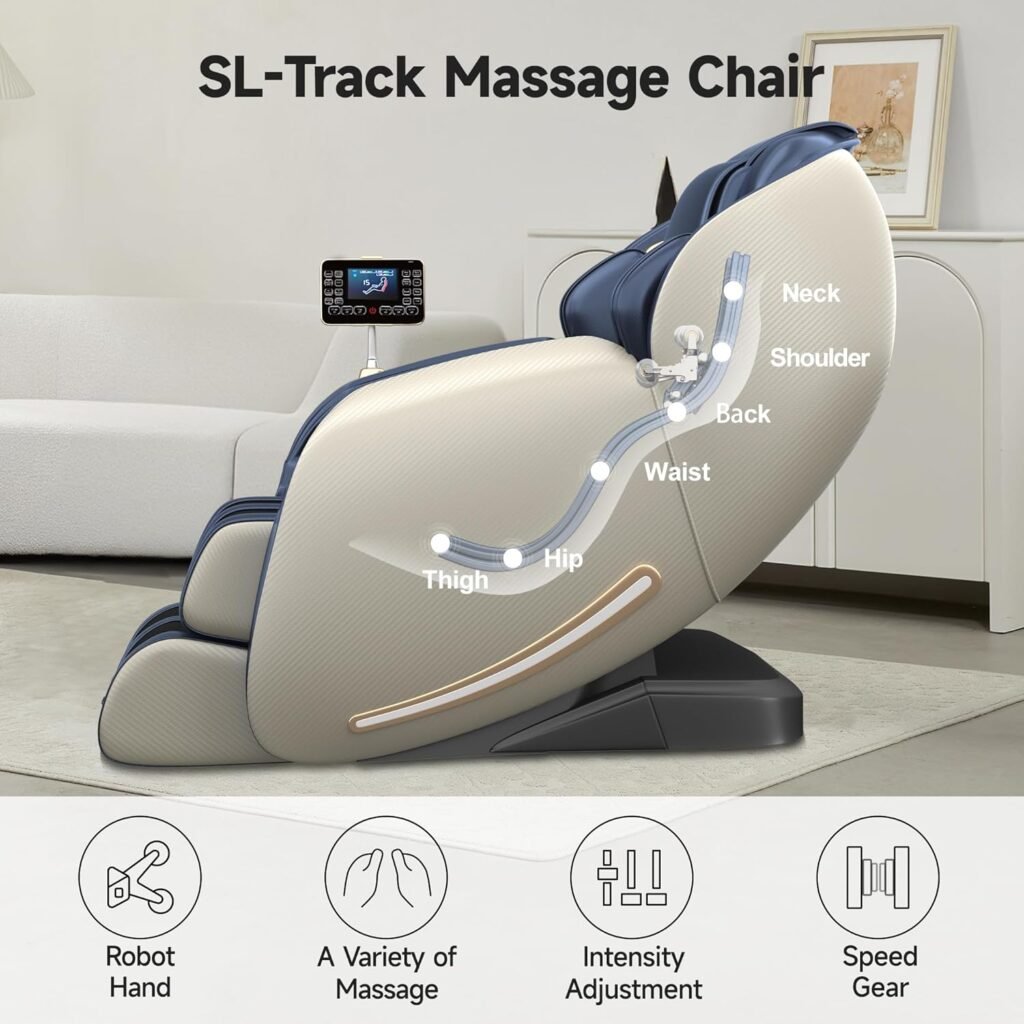 Real Relax Massage Chair PS5200 Black + Favor-06 Blue