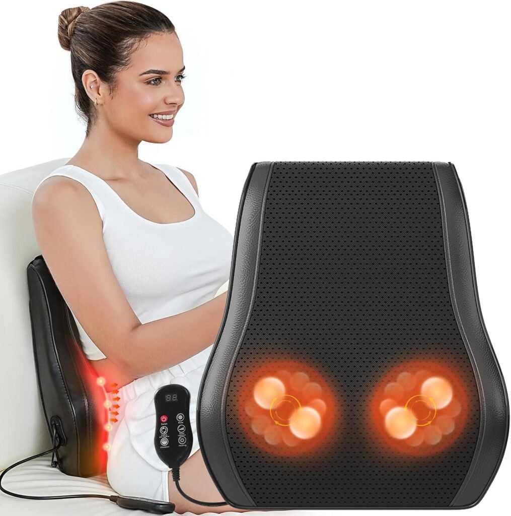 Rechargeable Back Massager With Heat Shiatsu Neck Massager For Pain Relief Deep Tissue 4d Kneading Massage Pillow For Ne 1015x1024