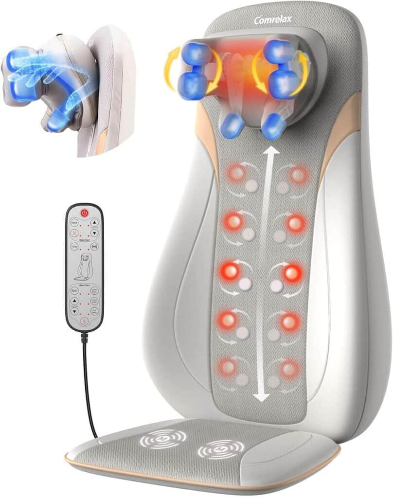 Shiatsu Neck Back Massager With Heat 3d Unique V Neck Roller Deep Tissue Kneading Massage Chair Pad For Neck Back Should 808x1024