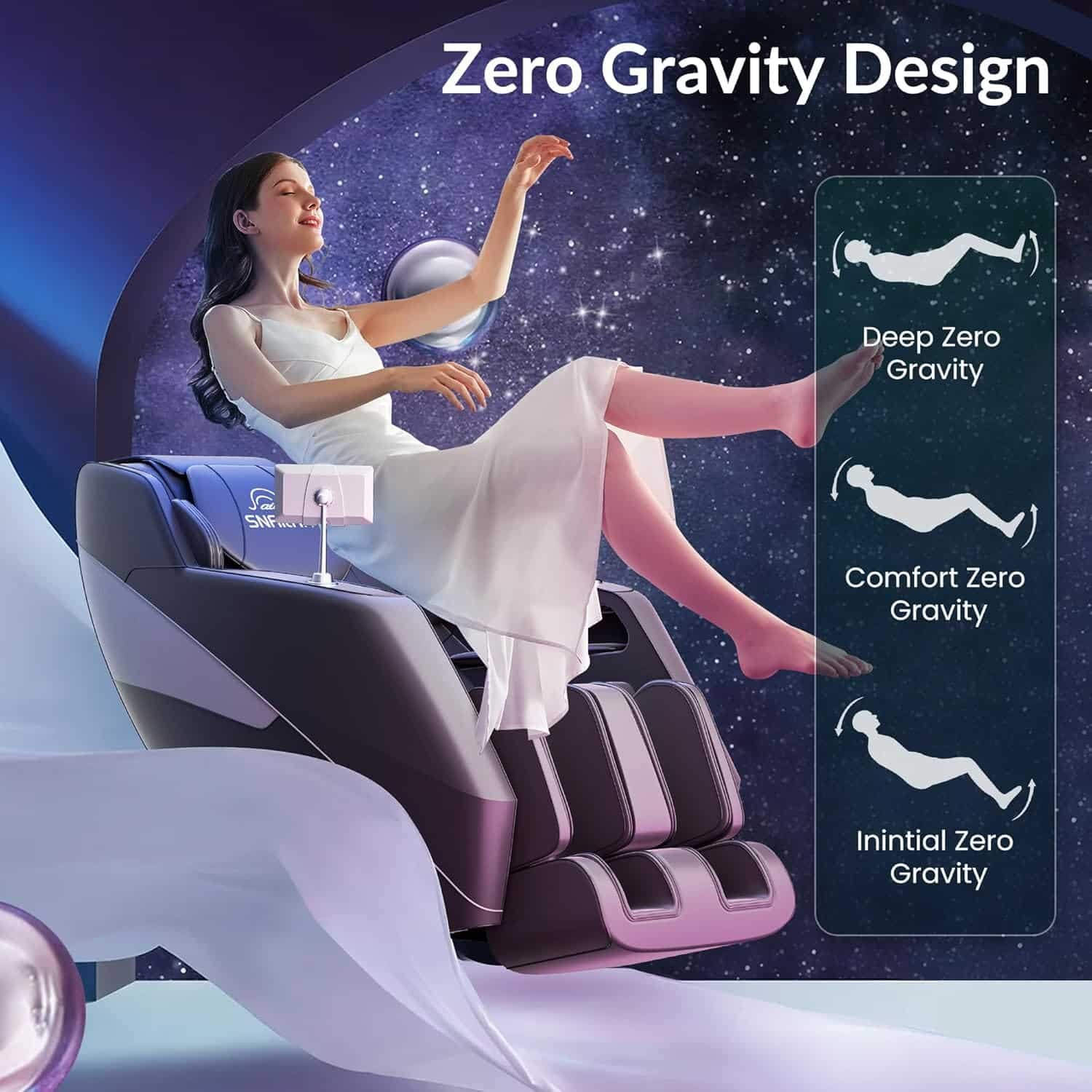 Snailax 4D Massage Chair Full Body, Zero Gravity, SL Track Shiatsu Massage Recliner Chair, 12 Auto Modes, Compression, Heat, Kneading, Rolling,Stretch,Body Scan,Foot Roller Massage,Black
