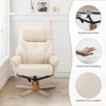 Swivel Recliner Chair With Ottoman Stylish Faux Leather Recliner Chairs For Adults 360 Swivel Reclining Chair For Living 2 150x150