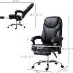 Vinsetto Pu Leather Vibration Massage Office Chair With 6 Points Heated Reclining Computer Chair With Adjustable Height 1 3 150x150