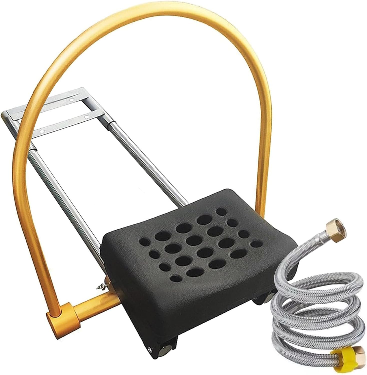 Water Circulation Rack with Pillow Kit, Head Spa Equipment with 39.37 304 Stainless Steel Water Hose, Water Circulation Frame, Shampoo Bed Accessories Fit Hair Salon Massage Shower