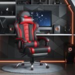 Yaheetech Gaming Chair Video Game Chair With Massage Lumbar Support And Footrest Height Adjustable Ergonomic Computer Ch 1 150x150