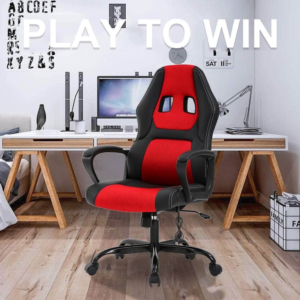 Gaming Chair Office Chair Desk Chair Massage Ergonomic Pu Leather Racing Chair With Lumbar Support Headrest Armrest Task 4