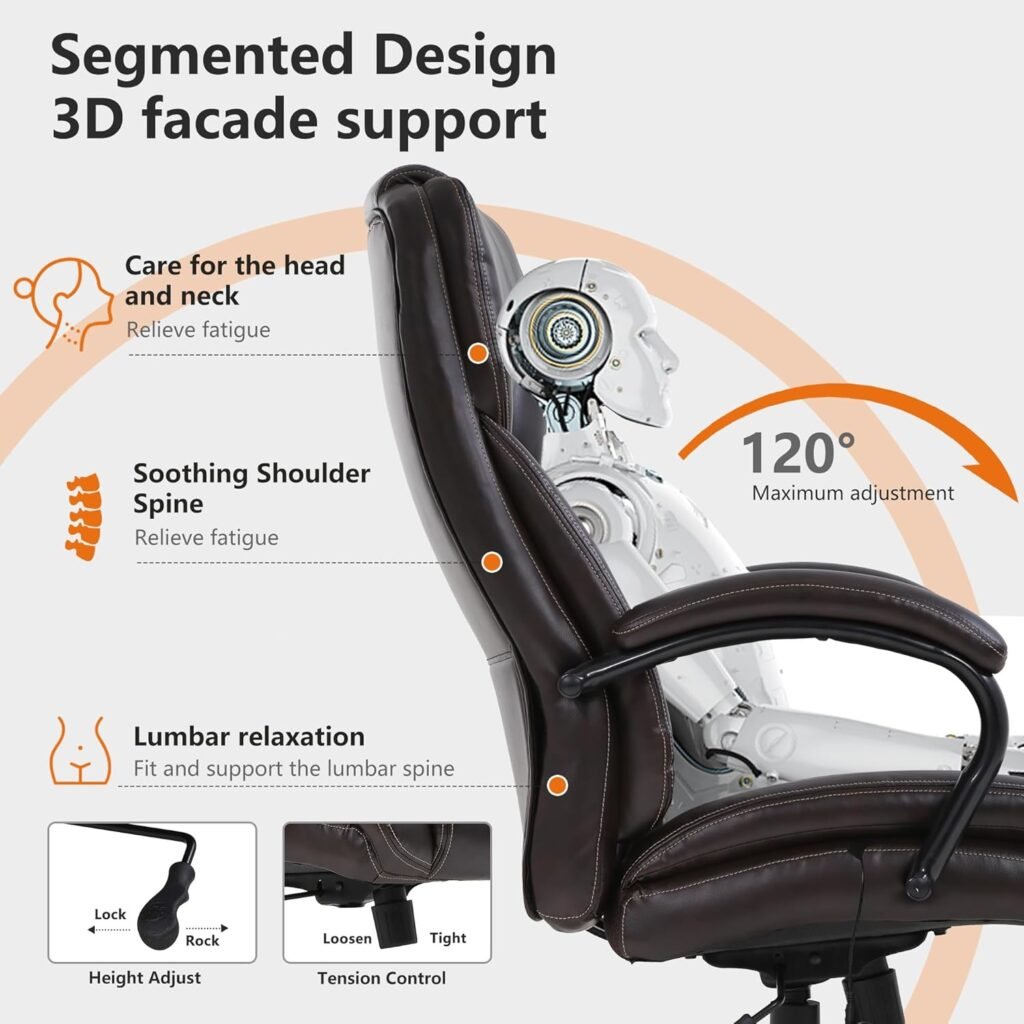 Office Chairs Big And Tall 500lbs Wide Seat For Heavy People Ergonomic Massage Pu Leather Executive Chair Adjustable Rol 2 1024x1024