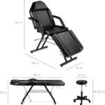 Best Choice Products 71in 3 Section Multipurpose Massage Bed Spa Salon Facial Tattoo Chair Whydraulic Stool Removable He 2 150x150
