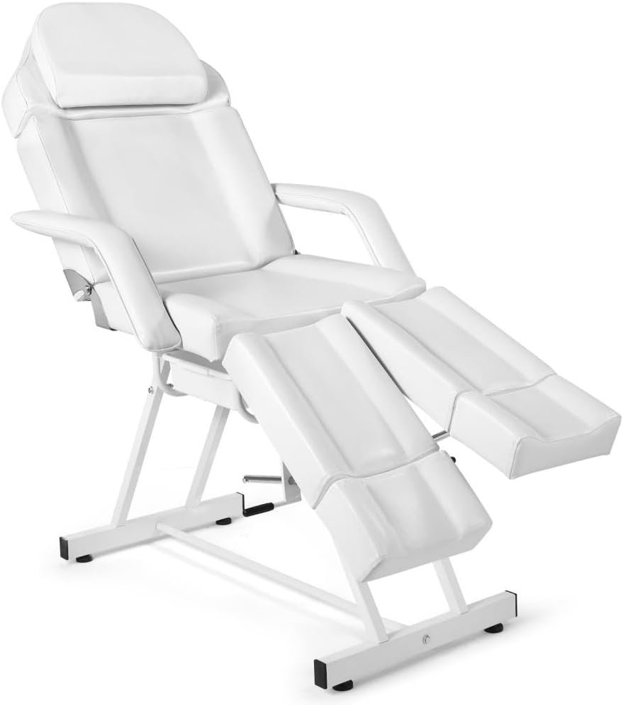 Artist hand Massage Table Facial Bed Massage Bed Lash Bed for Eyelash Extensions Salon Chair with Tray,Split Footrests(White) Artist hand Massage Table Facial Bed Massage Bed Lash Bed for Eyelash Extensions Salon Chair with Tray,Split Footrests(White)