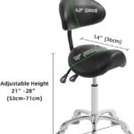 Antlu Saddle Stool Chair For Massage Clinic Spa Salon Cutting Saddle Rolling Stool With Wheels Adjustable Height White 2 150x150