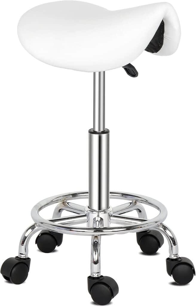 Professional Saddle Stool Ergonomic Chair Comfortable Saddle Stool With Wheels Swivel Salon Cutting Chair For Kitchen Sa 2 656x1024