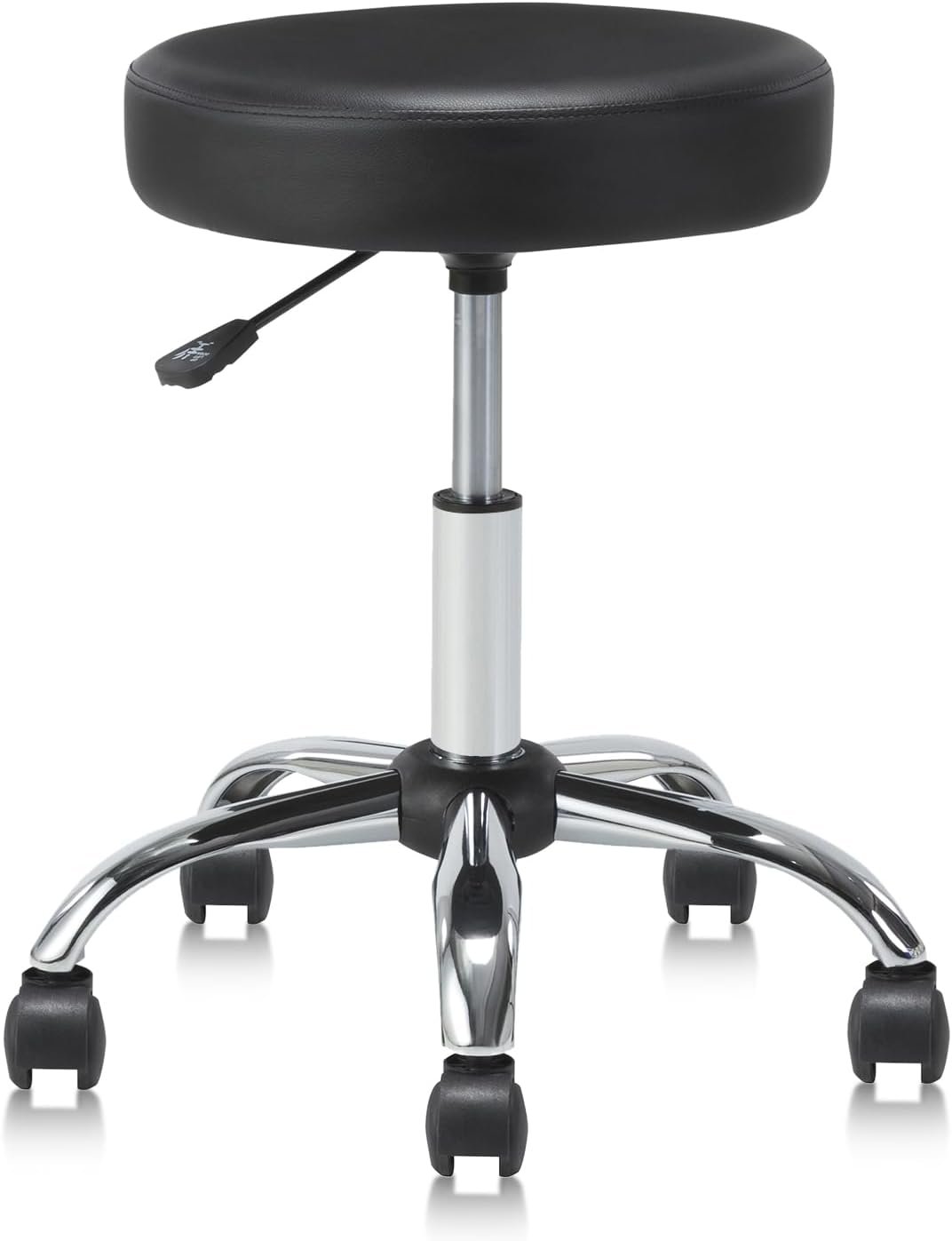 Set of 4 Round Rolling Stool Swivel with Wheels Adjustable Height Heavy Duty Wide Seat Drafting Stool Chair for Office Salon Massage Spa Medical Tattoo Beauty 4 Pack