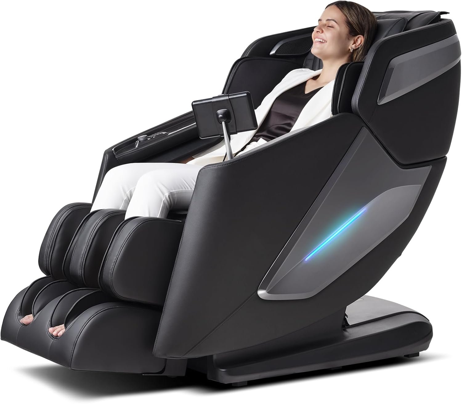4D Massage Chair, Full Body Massage Chair, Zero Gravity Recliner w/Intelligent Voice Control, 53.14 SL Track, Electric Calfrest Extension, 12 Auto Modes, USB Type-C, Bluetooth Speaker, TFT Screen