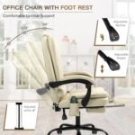 6 Point Heated Massage Office Chair With Footrest Ergonomic Home Desk Chair With Lumbar Support Executive High Back Pu L 1 150x150