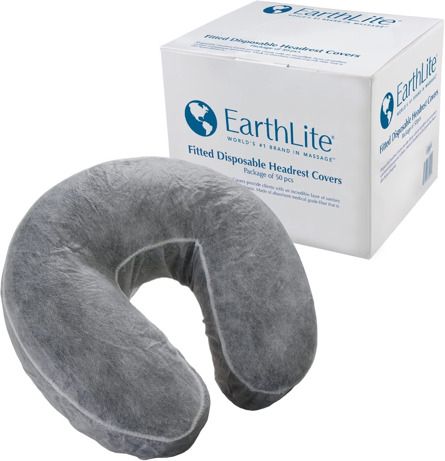 EARTHLITE Fitted Disposable Face Cradle Covers – Medical-Grade, Soft, Non-Sticking Massage Headrest Covers for Massage Tables  Massage Chairs (50 count)