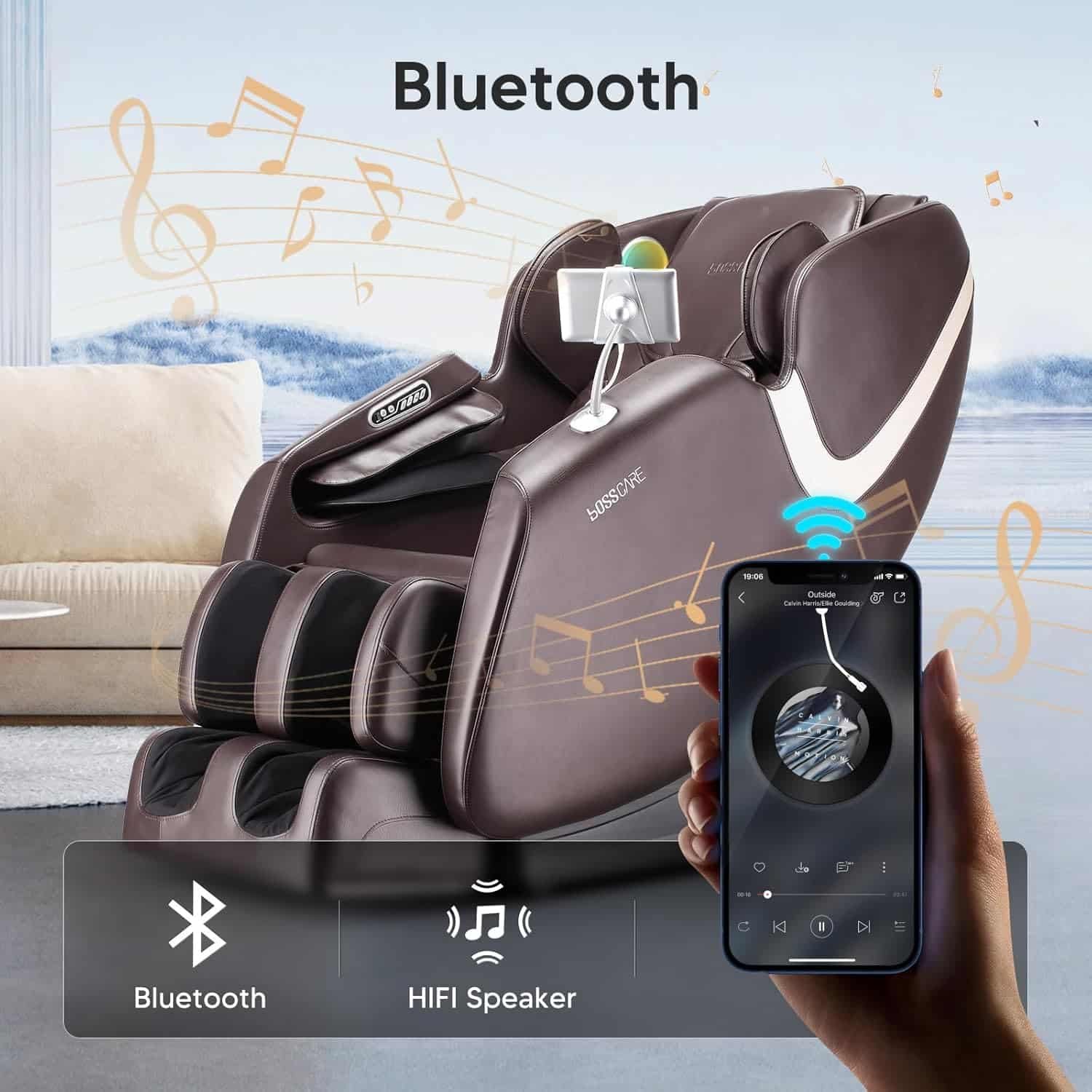 Full Body Airbag Massage Chair: 2025 BOSSCARE Shiatsu Zero Gravity Massager Chairs - AI APP Control Back Heating - Relaxing Massaging Recliner for Friend Family