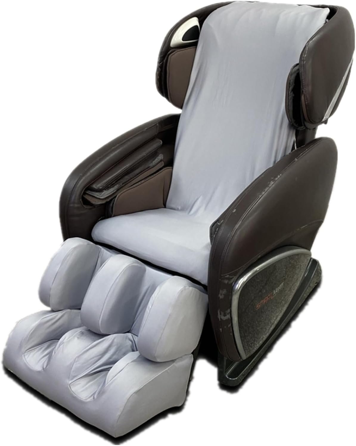 Full Body Shiatsu Massage Chair Cover Slipcover Recliner Dustproof Protector, Washable Sweat-Resistant Stretch Fabric Sofa Covers for Most Massage Chairs, Gray, Body+Foot