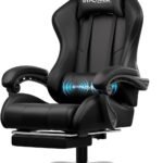 Gtplayer Gaming Chair Computer Chair With Footrest And Lumbar Support Height Adjustable Game Chair With 360 Swivel Seat 150x150