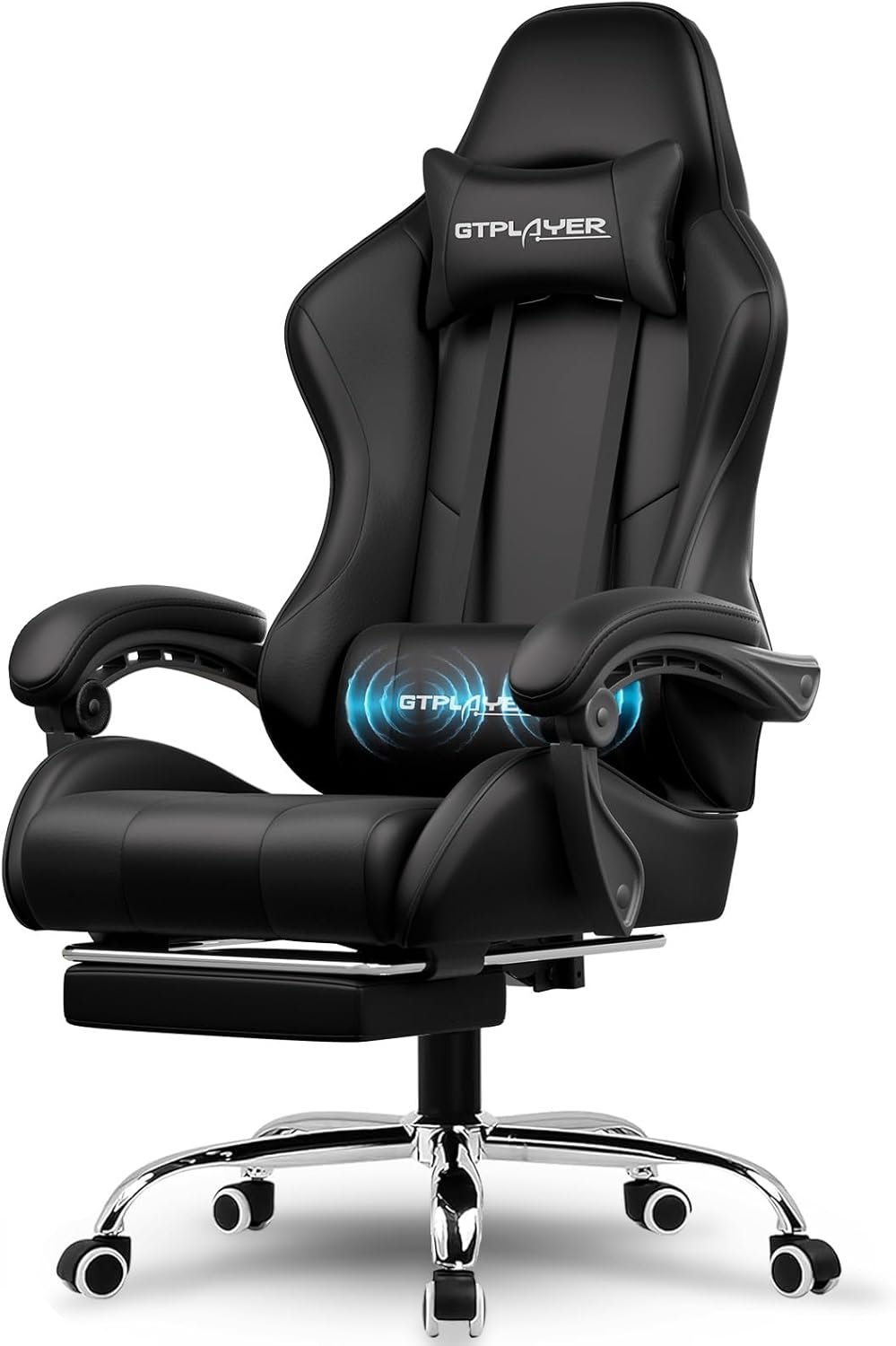 thumbnail image 2 of GTPLAYER Gaming Chair With Footrest - Massage Lumbar Support, High Back Computer Game Chair 2 of 6