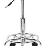 Kktoner Pu Leather Round Rolling Stool With Foot Rest Swivel Height Adjustment Spa Drafting Salon Tattoo Work Office Mas 150x150