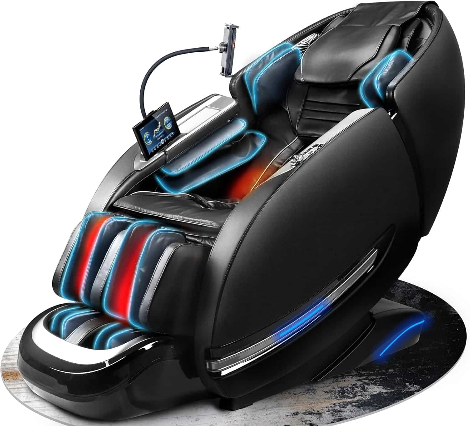 Massage Chair Full Body, 2025 Zero Gravity SL-Track Shiatsu Massage Recliner Chairs with 12 Auto Modes, Foot Rollers, Waist  Calf Heating, Thai Yoga Stretch, AI Control  Body Scan, Black