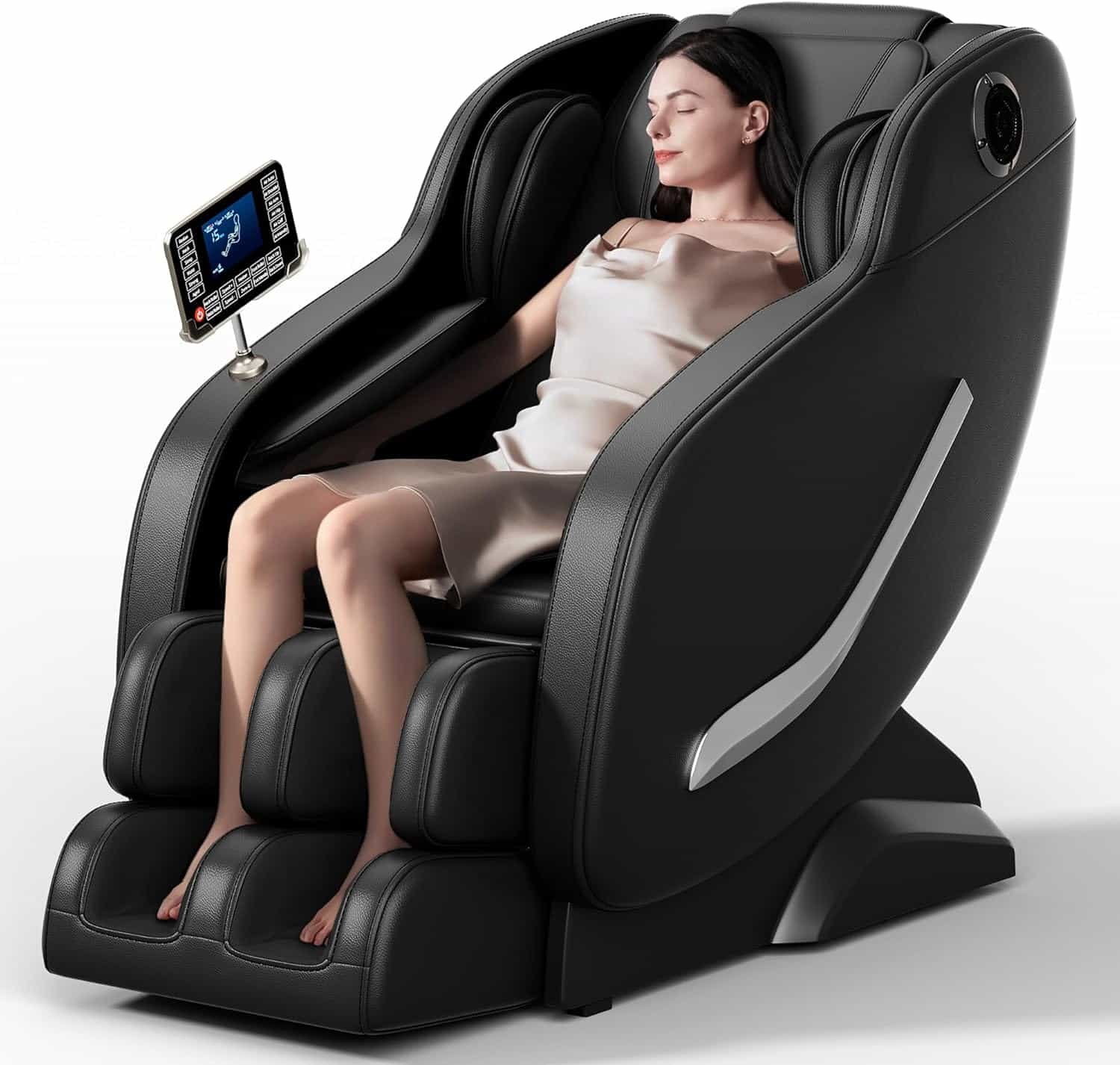 Massage Chair, Full Body Zero Gravity Shiatsu Massage Recliner Chair with Heat Body Scan Bluetooth Foot Roller, MM950 Black