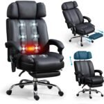 Massage Office Chair With Heat And 8 Vibration Points Big And Tall Executive Office Chair With Adjustable Headrest Extra 150x150