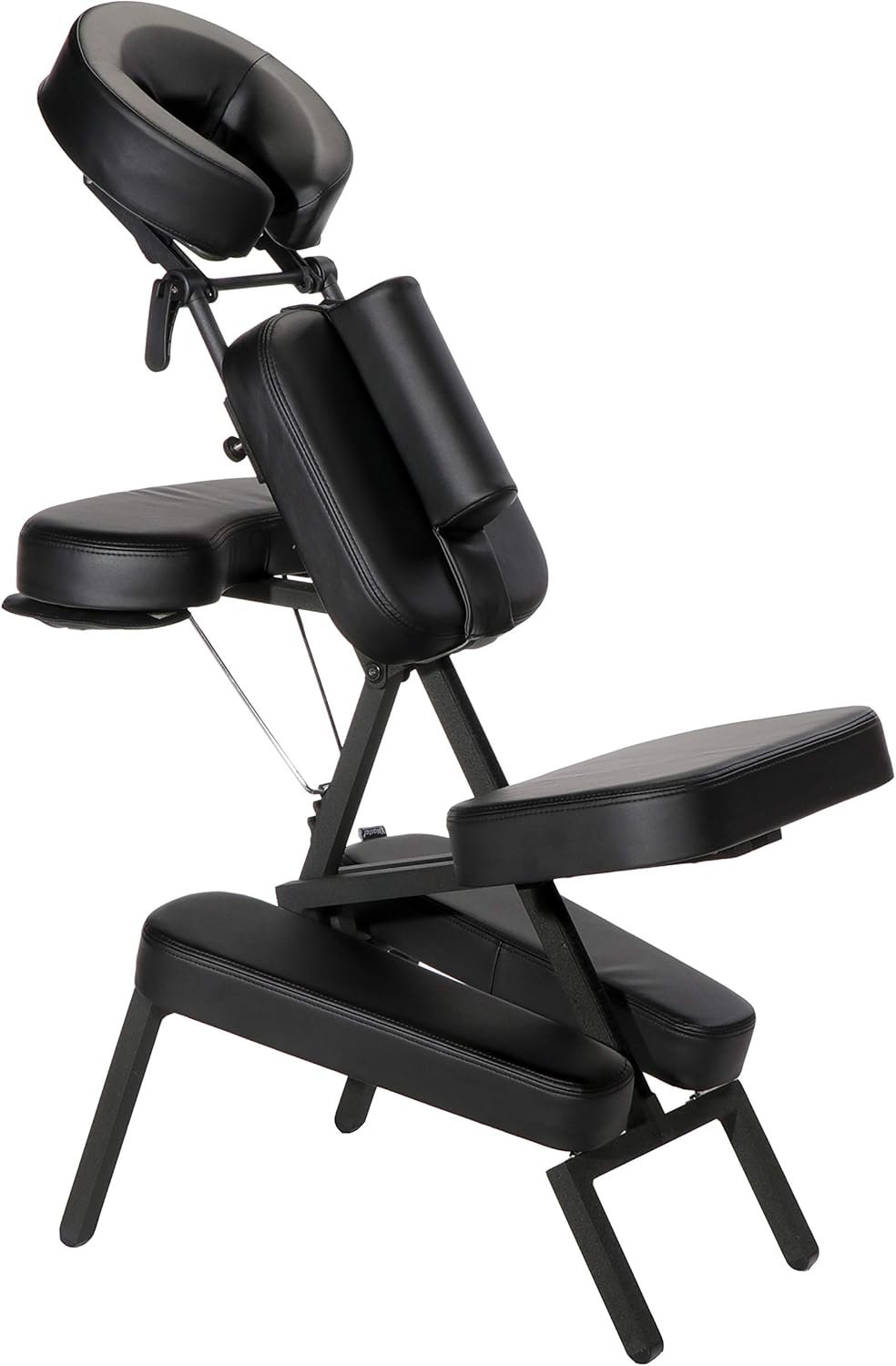 Master Massage Apollo Extra Large Size Portable Massage Chair-Lightweight Aluminum Tattoo Foldable-Sitting Posture Folding Massage Chair-with Larger Cushions and Wheels Bag-in Black